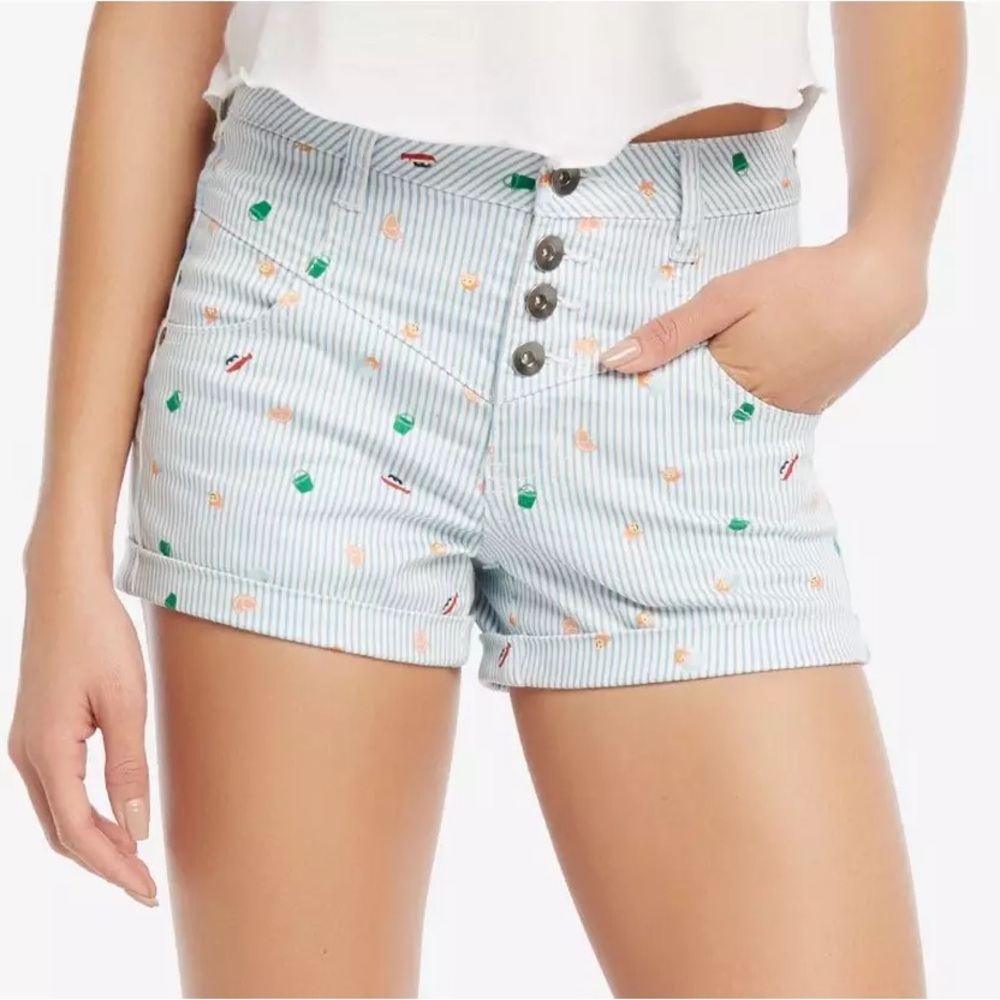 Her Universe Studio Ghibli Ponyo striped high-waist shorts
